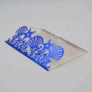 Cartes d'<span class=keywords><strong>invitation</strong></span> de mariage de haute qualité en forme d'étoiles de <span class=keywords><strong>mer</strong></span>, de coquillages et de coraux découpés au laser - Product Image 6