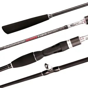 1.65m 1.85m 2m 2 seções de carbono vara de pesca de lula jigging rod barco pólo