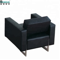 Nouveau canapé de bureau en cuir d'occasion bon marché design moderne commercial