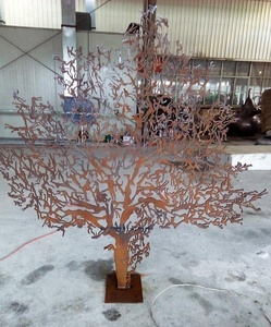 Moderna e Popolare Scultura d'Albero in Acciaio Corten per Decorazione del <span class=keywords><strong>Giardino</strong></span> - Product Image 4