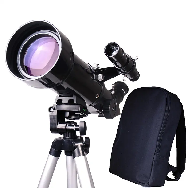 Telescópio astronômico portátil f40070m hd, telescópio de viagem para iniciantes 40070, refratômico, 70mm