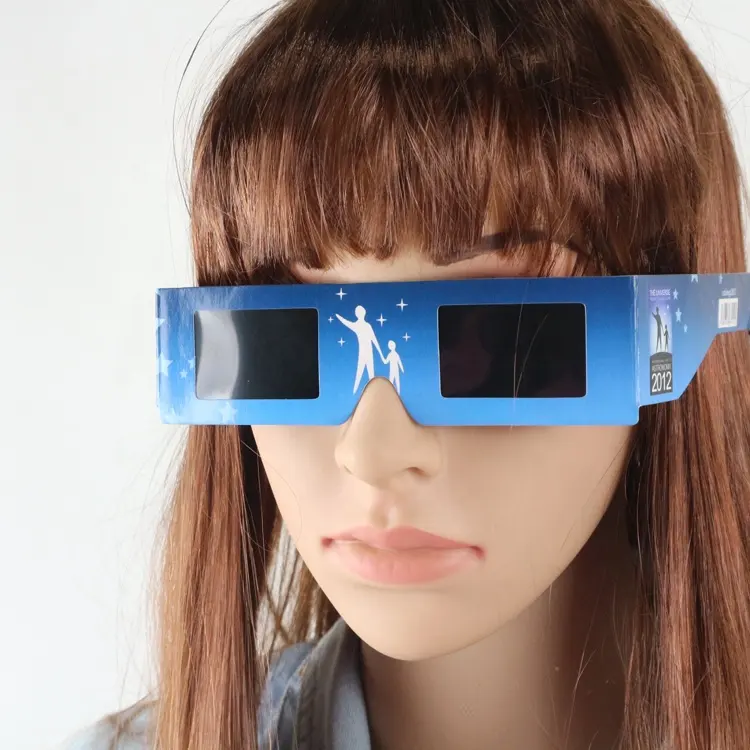 종이 eclipse glasses funny 종이 glasses 홀로그램 logo 종이 glasses