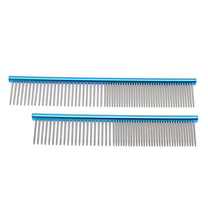 Colorato Resistente in Acciaio Inox Pet Grooming Pettine di Metallo Dritto in Acciaio Fila Cane Grooming Pettine Gatto Del Cane Spazzola di Pulizia per Lungo ah - Product Image 6