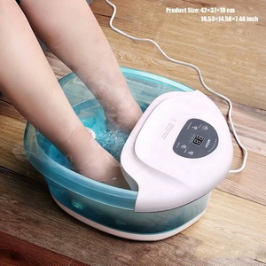 Masajeador de piernas eléctrico Shiatsu, masajeador eléctrico portátil de burbujas para pies - Product Image 6