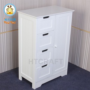 Personalizar venta al por mayor E1 MDF <span class=keywords><strong>blanco</strong></span> ahorro <span class=keywords><strong>de</strong></span> espacio muebles para el hogar pecho con cuatro pequeños cajones gabinete <span class=keywords><strong>de</strong></span> almacenamiento - Product Image 5