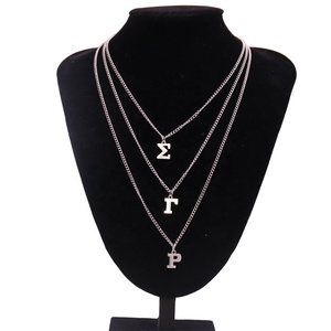Catena di metallo multistrato OES Sigma Gamma Rho greco lettere collana Sorority SGR donna anniversario festa <span class=keywords><strong>gioielli</strong></span> moda - Product Image 3