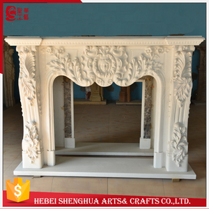 Nuovo Design decorazione d'<span class=keywords><strong>interni</strong></span> <span class=keywords><strong>camino</strong></span> in vendita marmo bianco altri caminetti <span class=keywords><strong>interni</strong></span> robuste casse di legno inserto intaglio - Product Image 5