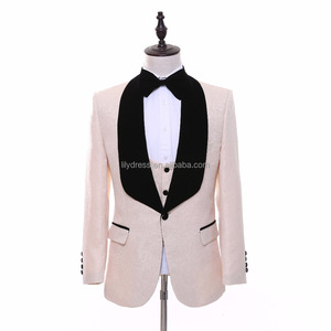 Abiti da sposo con collo a scialle personalizzati, colori avorio/rosso/bianco/nero/blu, abiti da <span class=keywords><strong>uomo</strong></span> per matrimonio, <span class=keywords><strong>blazer</strong></span> da testimone (giacca+pantaloni+gilet) - Product Image 2
