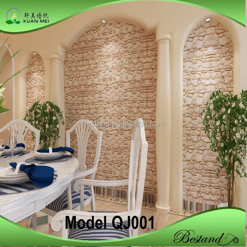 Película decorativa autoadesiva 3d, de tijolo/pedra, alta qualidade, para decoração de casa, hotel