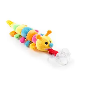 BabyHuggle Caterpillar Schnuller gefülltes Tier binky, weiches Plüschtied mit abnehmbarem Silikon-Baby-Dummy