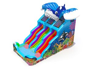 Cá Mập Với Hồ Bơi Đại Dương Theme Inflatable Trượt Nước - Product Image 2