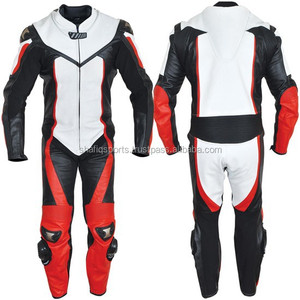 Combinaison de moto en cuir véritable à col en O pour hommes, grande taille, fermeture à glissière frontale plate, vêtements respirants pour adultes. - Product Image 1