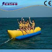 शीर्ष गुणवत्ता कम कीमत inflatable केले नाव फ्लाई मछली के साथ सीई