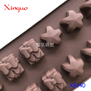 مخزون بضائع من السيليكون 12 فتحة قالب شوكولاتة مع شجرة عيد الميلاد وصندوق هدايا على شكل 15 تجويف رائج البيع في السوق - Product Image 4