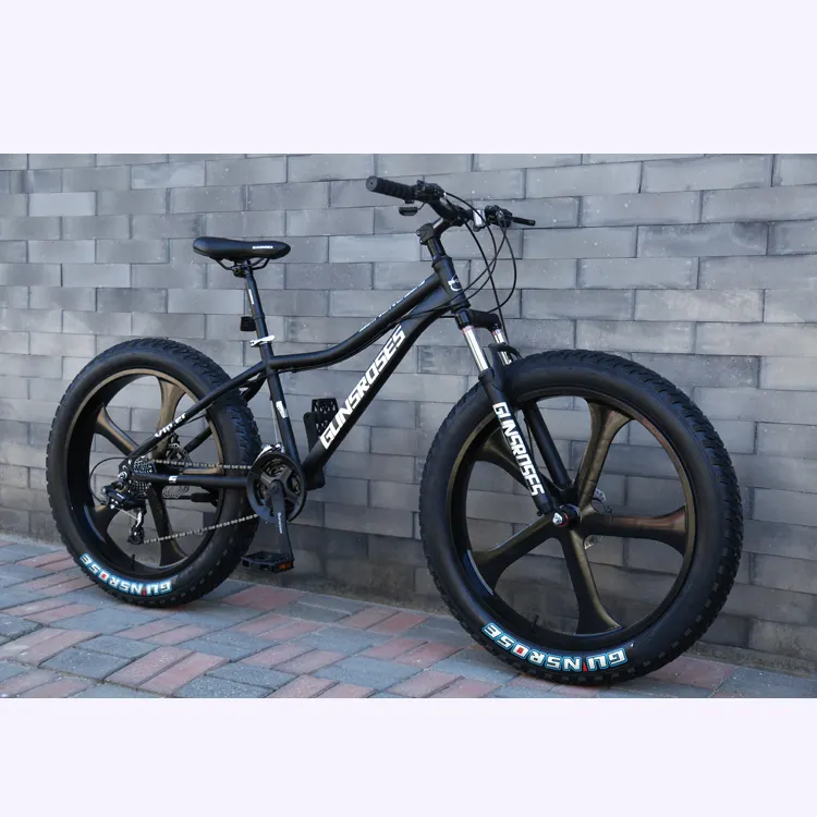 Ticaret güvencesi bisiklet üreticileri 5 bıçak bir yuvarlak lastik toptan yağ lastik bisiklet 26 inç tekerlek boyutu kar bisiklet