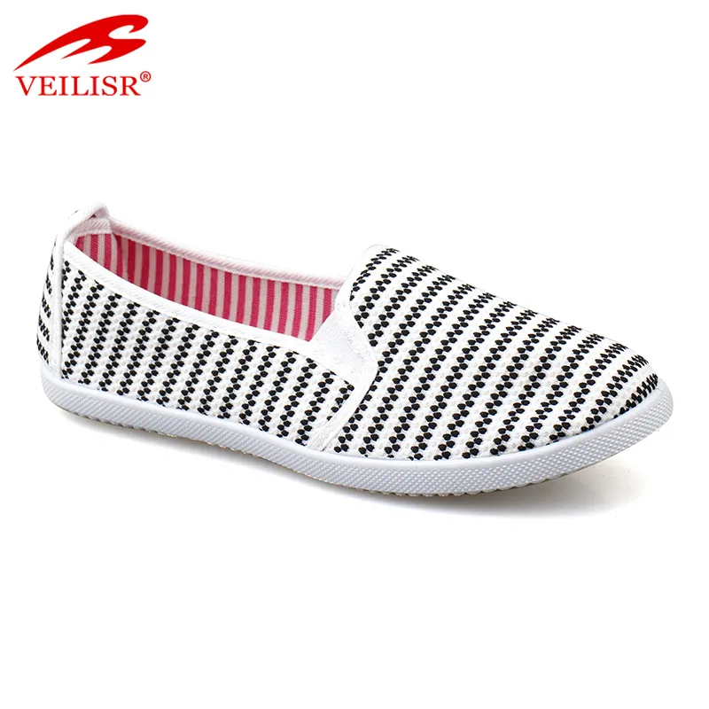 New design ladies slip on casual shoe women canvas shoes