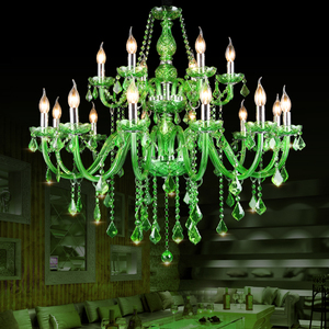New Luxury Post-modern Green Crystal <strong>Chandelier</strong> Colorful Restaurant Bedroom Hotel Decorative Lamps <strong>Chandeliers</strong> &amp; Pendant Lights - Product Image 4