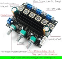 Panneau amplificateur stéréo numérique, hi-fi, de classe D, module de carte d'amplification TPA3116, 2x50W + 2.1 W, NE5532 100
