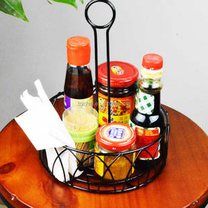 <span class=keywords><strong>Da</strong></span> tavolo in metallo condimento stand rack con numero di supporto <span class=keywords><strong>da</strong></span> tavolo o supporto del menu-filo <span class=keywords><strong>da</strong></span> cucina condimento caddy organizer-tavolo caddy - Product Image 4