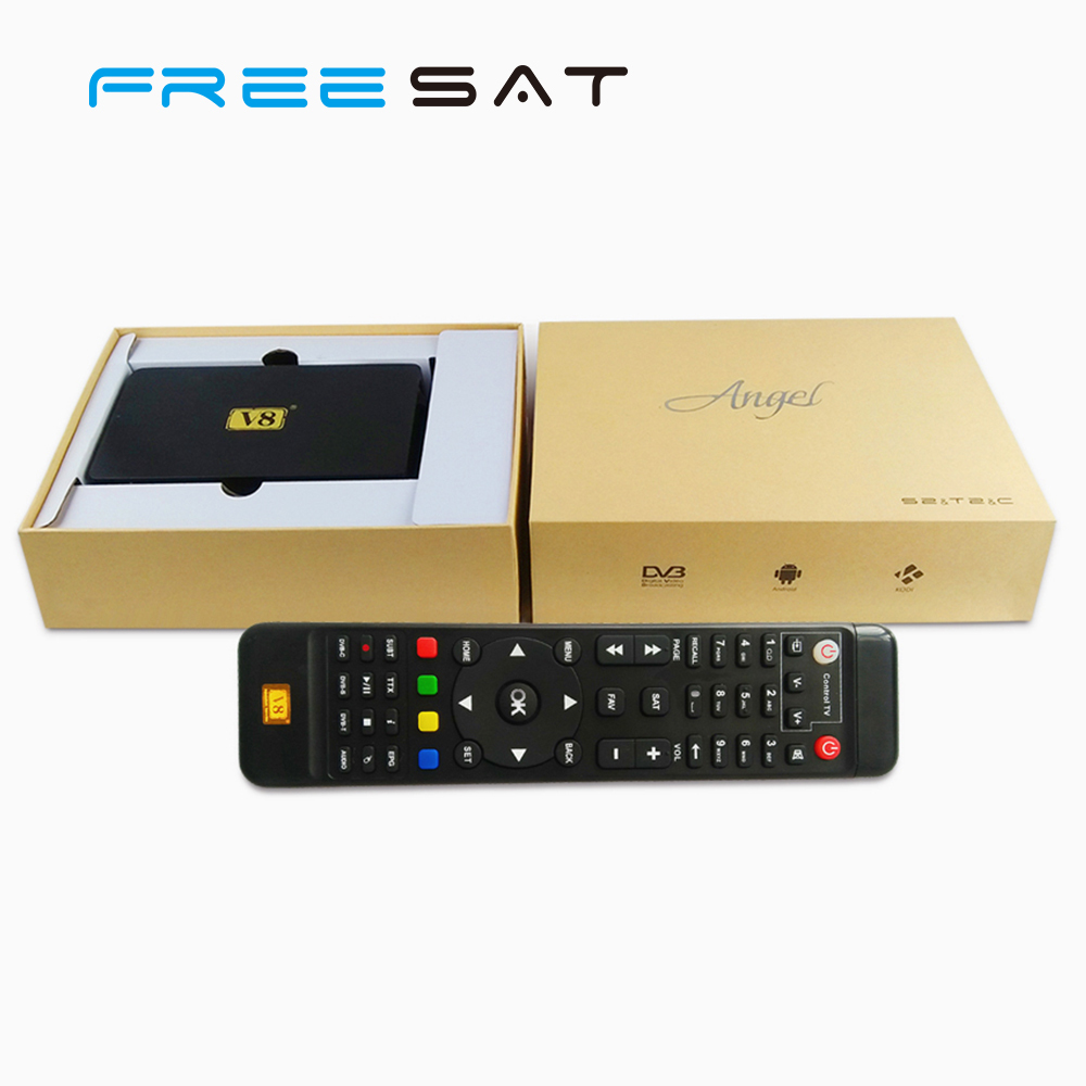 2017 H.265 Amlogic S805 Android Set-top Actualización DVB Cccam PowerVu Llave Biss Receptor de TV digital set top box