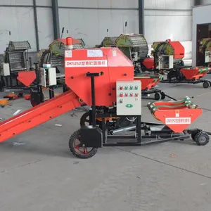 Automatic Corn Silage round baler and wrapper with electric motor
