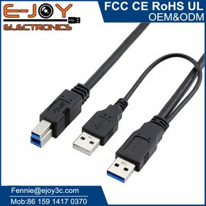 USB y 电缆 1 男 2 男 usb 3.0 打印机电缆与电源