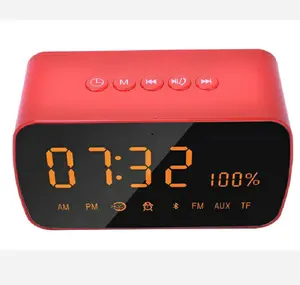 Haut-parleur de réveil multifonction, sans fil, à affichage led numérique, bluetooth, radio fm, sans fil, avec écran lcd, nouveauté