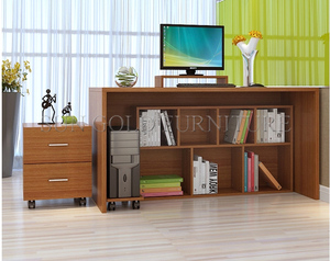 Escritorio moderno de madera para estudiantes, mesa de ordenador, estantería de oficina - Product Image 6
