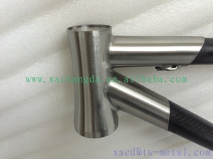 Rangka Sepeda Ti & Carbon Road Bike Custom Titanium Campuran Karbon MTB Rangka Sepeda Titanium Gabungan Karbon Rangka Sepeda Rem Cakram - Product Image 3