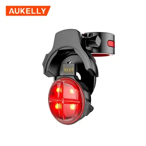 Rear red led brake 5 modes smart induction warning nice well bicycle caution safety novelty led bicycle light