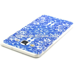 Tpu suave relieve pintado a elegante flor azul cubierta del teléfono del rhinestone case para Samsung Galaxy <span class=keywords><strong>A7</strong></span> A700 caso - Product Image 5