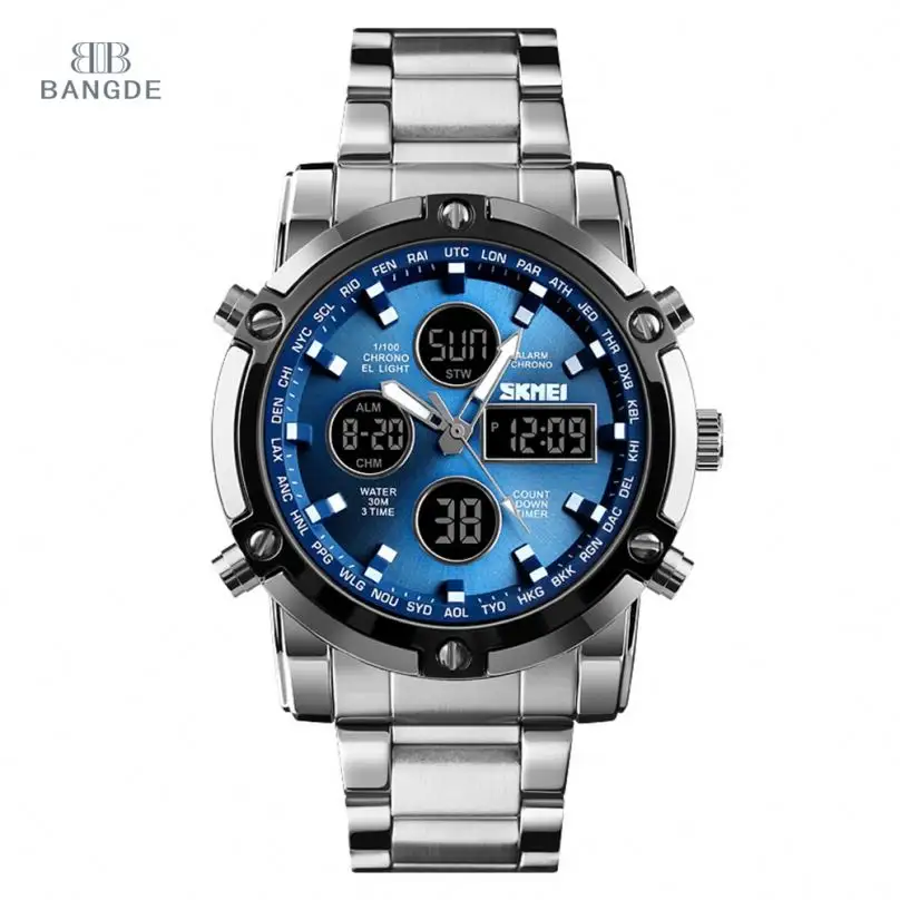 Montre bracelet de luxe en métal pour homme, résistant à l'eau, 3 temps, 3atm, nouvelle collection 2020