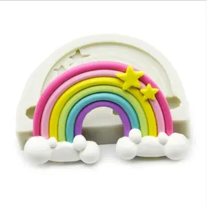 New Cute rain clouds bow decoration cake mold silicone fondant mold Silicone Cake mould cake decoration tools