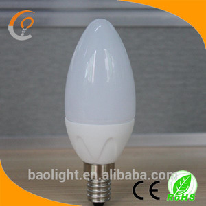Alto <span class=keywords><strong>flujo</strong></span> luminoso 3 w 4 w 5 w de cerámica b22 b15 e14 led de la vela de luz 220 v blanco cálido cri80 - Product Image 1