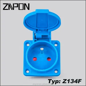 Znpon Z134F 16A 250V IP54 Schuko Socket Eu Soort Waterdichte Socket