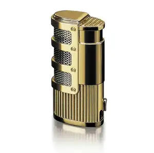 Gift box of high-grade refillable electronic triple jet torch cigar lighter