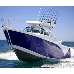 יאכטה 7.5 m (24.5ft) אישור CE אלומיניום מרכז בקתה עם Hardtop במהירות גבוהה סירת דיג/כלי