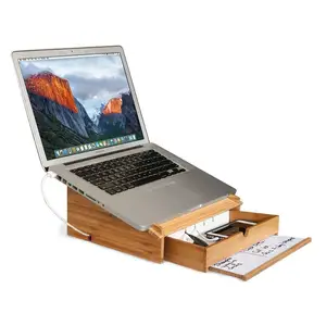 Laptop Stand En Desk Organizer Computer Bureau School Meubels Commerciële Meubelen Flexibele Bamboe Home Office Alle Model Laptop