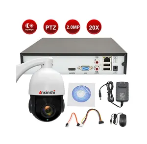 20x Optische Zoom 1080P Starlight Ip Ptz Camera P2P 2 Mp Waterdichte/Weerbestendige Cmos Met 4 Kanalen Nvr kit 12 Maanden