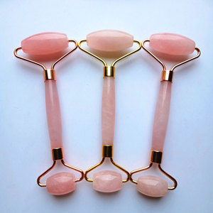 Migliore silenzioso genuino rosa 3d roller <span class=keywords><strong>viso</strong></span> massaggiatore pietra quarzo rosa rullo di giada - Product Image 4