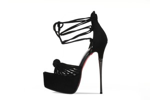2019 <strong>High</strong> Quality Women <strong>High</strong> <strong>Heel</strong> Electroplate Stiletto <strong>Heel</strong> Shoes Platform Shoes Sexy <strong>Heels</strong> Lace up Women Sandals - Product Image 4