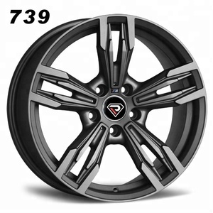 Rep 739 Nieuwe <span class=keywords><strong>M6</strong></span> Matte Black Gefreesd Gezicht 5X120 Legering Auto Wielen - Product Image 3