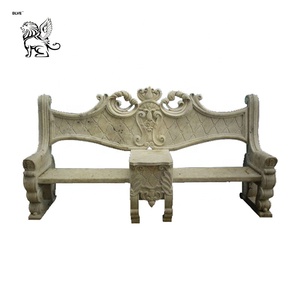 Panca da Giardino <span class=keywords><strong>di</strong></span> Lusso in Pietra con Schienale Personalizzabile, Seduta in <span class=keywords><strong>Marmo</strong></span> Bianco Lucidato per Esterni MBL-027 - Product Image 6