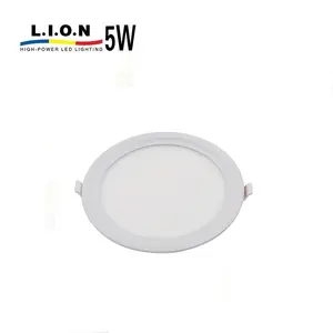 Hot selling ultra slim round 5 watt recessed led panel light price