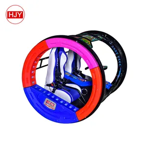 Cheap amusement park equipment 360 degree rotating happy rolling car driving kiddie ride machine Coin