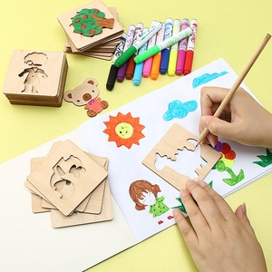Pochoirs Montessori en bois <span class=keywords><strong>pour</strong></span> enfants, 20 pièces, jouets de <span class=keywords><strong>dessin</strong></span>, pochoir en bois, planche à <span class=keywords><strong>dessin</strong></span> <span class=keywords><strong>pour</strong></span> les tout-petits - Product Image 1