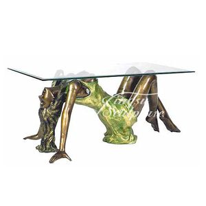 아름다운 여자 청동 조각 커피 테이블 - Product Image 6
