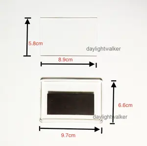 लोकप्रिय आयत प्लास्टिक स्टीकर फोटो डालने एक्रिलिक फ्रिज चुंबक (DW-1168)