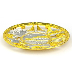 Piastre Metalliche Souvenir Turistiche Personalizzate con Logo Inciso, Placcate Oro e Argento Anticato, Vendita all'Ingrosso - Product Image 4