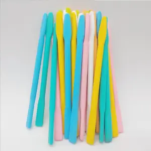 Colorful Practical Silicone Sticks Coffee Drinks Fruit Tableware Stir Bar Cosmetics Stirrer Mixing Tools